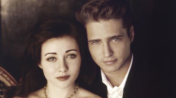 Shannen Doherty and Jason Priestley during 1990s